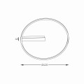 Lampa sufitowa nowoczesna CORIT czarny, LED 18W 4000K na bazie okręgu - E82907-82 Zuma Line