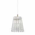 Nowoczesny zwis lampa wisząca BACH złota, z transparentnym szklanym kloszem - P0547-01H-F9AC Zuma Line
