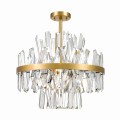 Lampa kryształowa przy sufitowa glamour do do salonu CONSTANTINOPLE złoty stelaż, 8*G9 - C0567-08C-7GAC Zuma Line