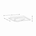 Symetryczny plafon sufitowy LENS złoto-czarny LED 32W 3000K do sypialni - MX3889-1B-3BGT Zuma Line