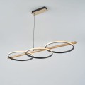 Lampa wisząca z ledowymi okręgami do jadalni ALMERIA kolor Czarny, LED 35W 3000K - MD3913-3-3BWLT Zuma Line