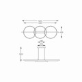 Lampa wisząca z ledowymi okręgami do jadalni ALMERIA kolor Czarny, LED 35W 3000K - MD3913-3-3BWLT Zuma Line