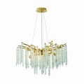 Lampa wisząca do salonu DIJON kolor Złoty, kryształowe dodatki,  8*G9 - MD3720-1-EGN Zuma Line