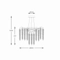 Lampa wisząca do salonu DIJON kolor Złoty, kryształowe dodatki,  8*G9 - MD3720-1-EGN Zuma Line