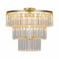 Stylowa lampa sufitowa z kryształowym kloszem TIFANNY złote elementy - P17127-4-GD Zuma Line
