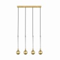 Lampa wisząca na listwie MIDA eleganckie zwisy ze szklanymi kloszami G9 - P0583-04A-2GHF Zuma Line