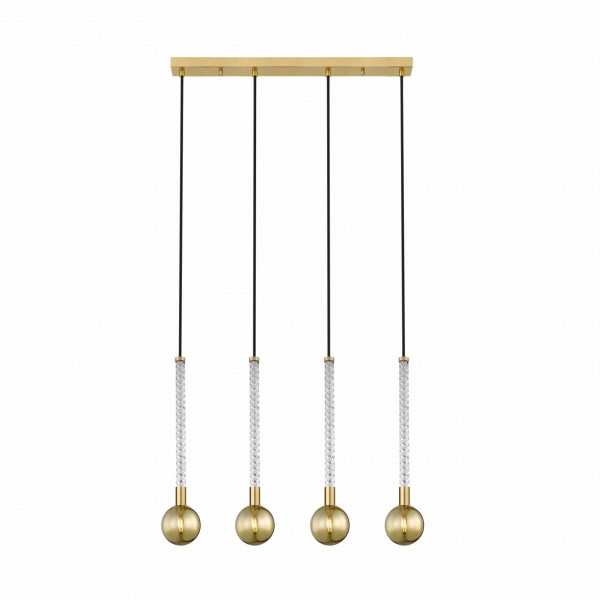 Lampa wisząca na listwie MIDA eleganckie zwisy ze szklanymi kloszami G9 - P0583-04A-2GHF Zuma Line