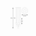 Lampa wisząca z dekoracyjnymi szklanymi kloszami ARCTURUS czarna nad stół - P0574-07F-SDFZ Zuma Line
