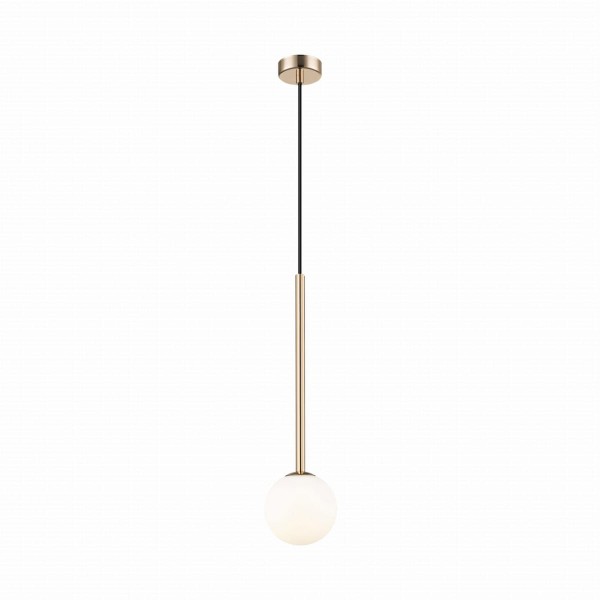 Lampa wisząca biały szklany klosz ARCTURUS kolor złoty na G9 - P0574-01F-F7AA Zuma Line