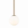 Lampa wisząca biały szklany klosz ARCTURUS kolor złoty na G9 - P0574-01F-F7AA Zuma Line